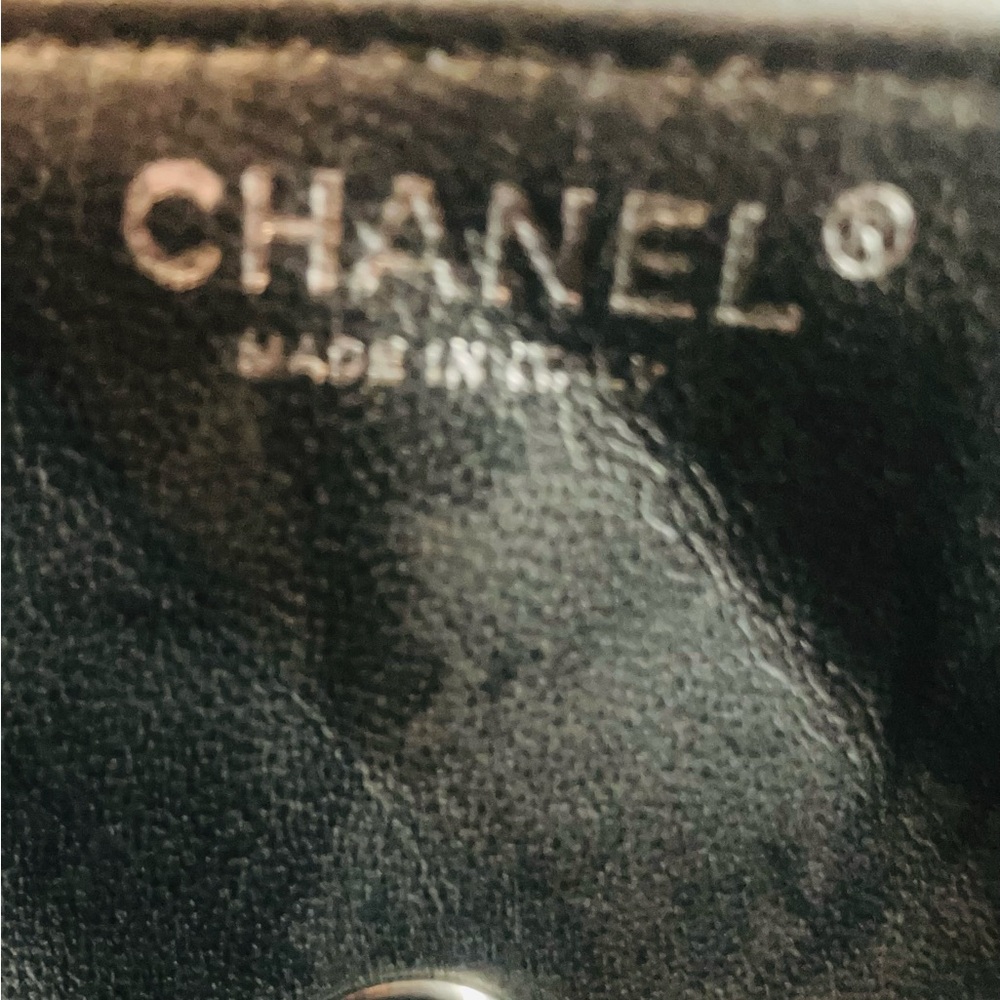 Chanel Quilted East West Black Leather Shoulder/Clutch Bag